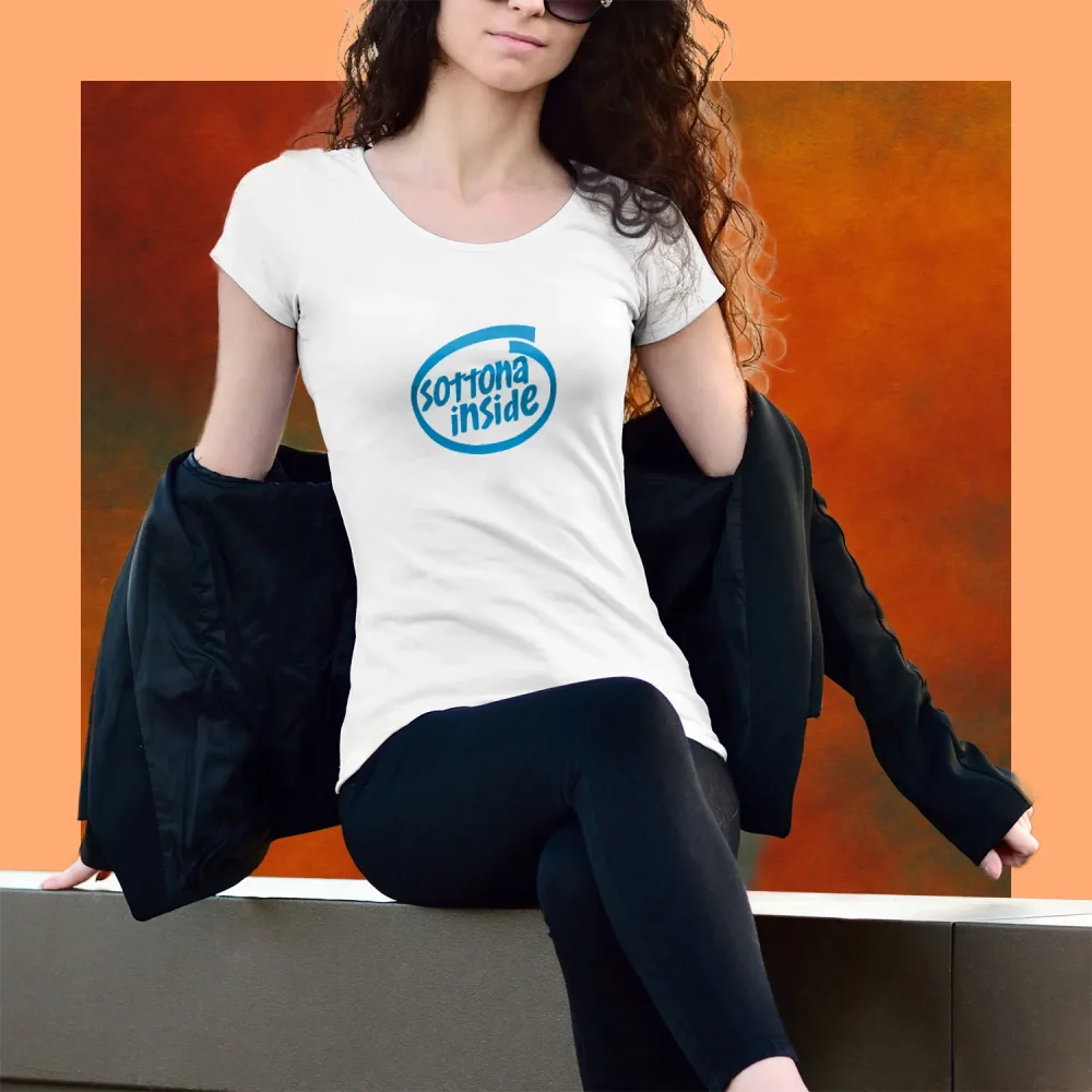 T-shirt Sottona Inside bianca donna - Slengo