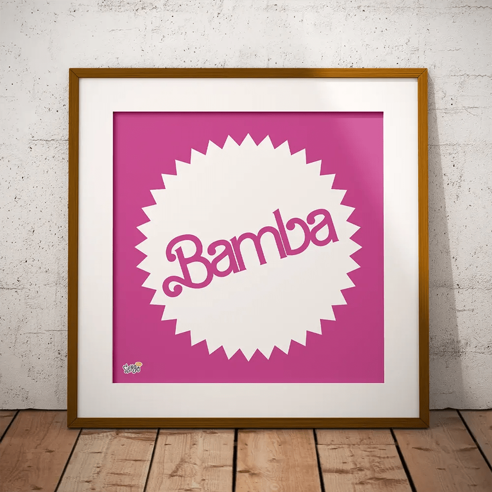 Poster tipografico parola bamba